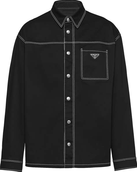 prada snap down overshirt|Re.